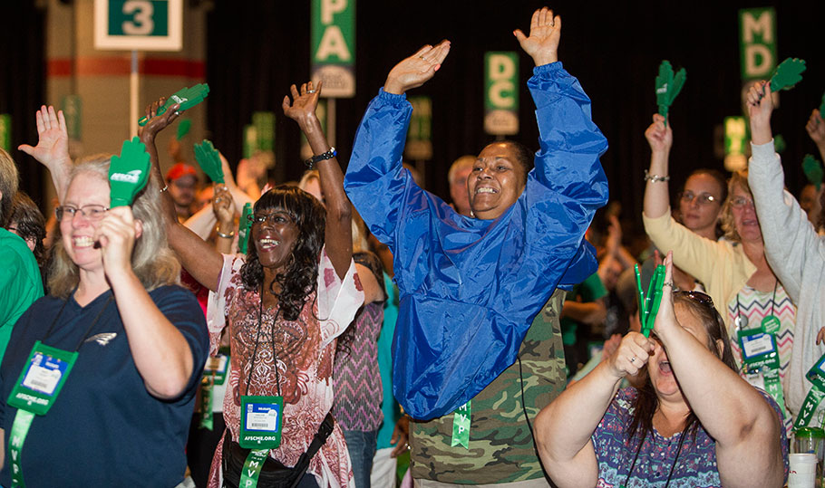 Pennsylvania delegates celebrate